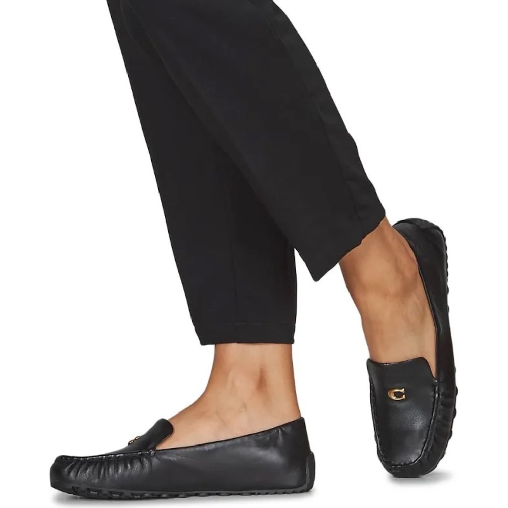 Coach Black Ronnie Leather Loafers for Women - Picture 6 of 7